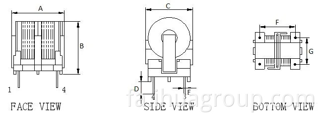 فیلتر سیم پیچ سلف هسته SMD Ferrit Core برای لوازم آشپزخانه